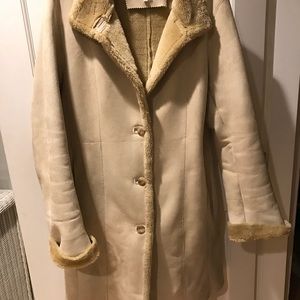 Calvin Klein Fur/Suede Jacket size SM fully lined
